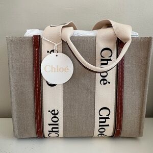 New Chloe Woody Medium Tote